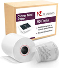 Receipt Paper for Clover Mini and Clover Mobile Thermal Printer - Receipt Paper Rolls Compatible with Clover Mini POS models C200, C300, C301, C302, C305-50 Rolls