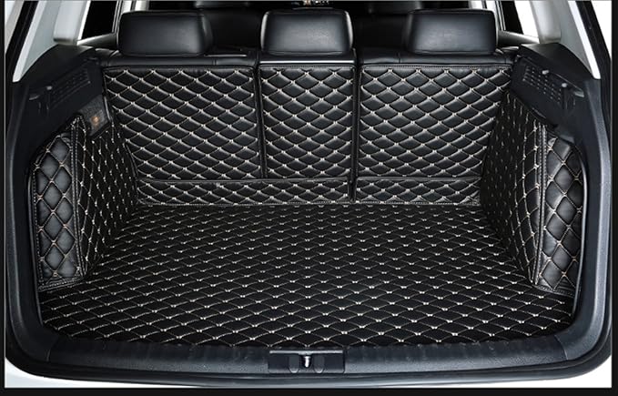 Custom Make Trunk Cargo Liner for Mercedes GLS Class 2+2+2 Seater (Black w/Gold Stitching)