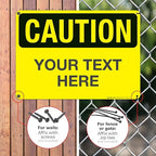 Custom Caution Sign, OSHA Sign, 10x14 Inches, Rust Free .040 Aluminum, Fade Resistant, Indoor/Outdoor Use, Made in USA by Signs