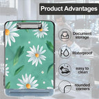 Pattern Design Clipboard with Storage - Heavy Duty Legal Size Clipboard, Ideal for Teachers, Nurses, Office Workers, Contractors, and Kids - 9.5 x 14.2 Inch (Daisy Flower)