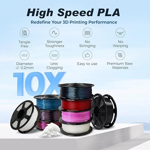 FLASHFORGE Rapid PLA Filament 1.75mm Pink White Gradient, 500mm/s High Speed Printing, 3D Printer Filament 1kg Spool, Dimensional Accuracy +/- 0.02mm, Enjoy Exceptional Print Quality