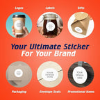5-1000 Custom Vinyl Stickers - Upload Your own Image, Text, Design, Logo - Personalized Logo Labels for Handmade, Packaging, Bottle, Jars, Candle, Brand Stickers (White, 3x3)
