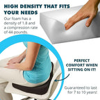 Foamma 0.5" x 30" x 72" High Density Upholstery Foam Cushion (Seat Replacement, Upholstery Sheet, Foam Padding) Made in USA!