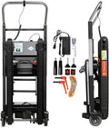 Electric Stair Climbing Hand Trucks Dolly Cart, 900lb Capacity Heavy Duty Stair Climber with Ropes, Carry Heavy Objects Up and Down Stairs Effortless for Furniture Logistics Warehouse