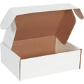 Box USA 12" Deluxe Shipping Boxes, 12 1/8"L x 9 1/4"W x 4"H, 50-Pack - White Box Mailers for Packaging, Storage, Gifts or Bulk Business Orders