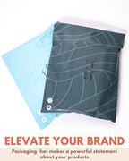 Poly Mailers 14.5x19-25 Pack Biodegradable Shipping Bags for Clothes and Large Items - Impack Self-Seal Waterproof Thick Mailing Envelope for Accessories & Clothing - Space Blue Leaf