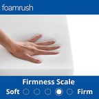 FoamRush 3" x 26" x 26" High Density Upholstery Foam Cushion, Square Foam for Dining Chairs, Chair & Wheelchair Seat Cushion Replacement