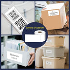 L LIKED 2.25" x 4" Direct Thermal Labels, Permanent Adhesive Shipping Postage Label & Compatible with Rollo, Zebra and Other Desktop Printers (1 Roll, 350 Labels)