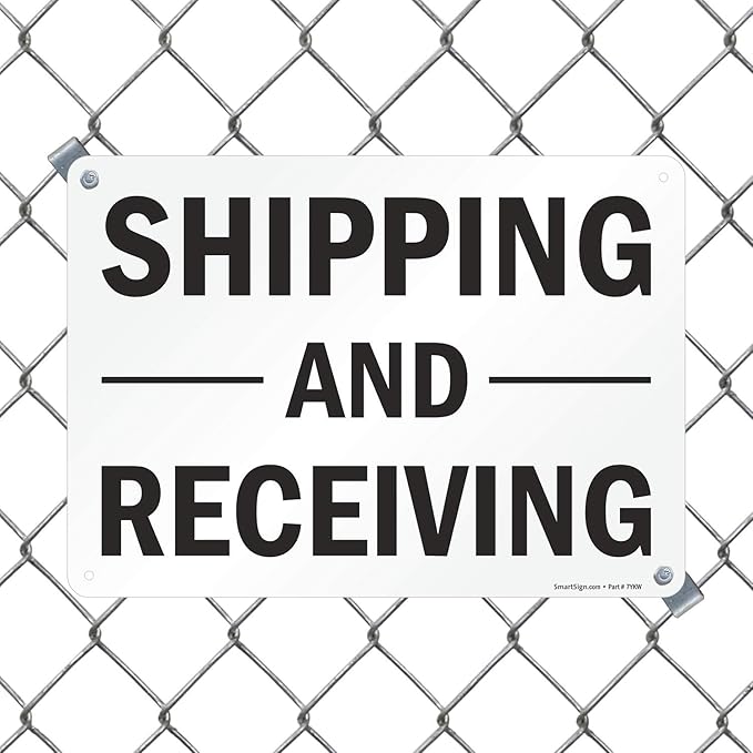SmartSign "Shipping And Receiving" Label | 10" x 14" Laminated Vinyl