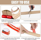 Floor Cord Cover Cavity 0.8"x0.37" Self Adhesive Cord Hider, 10FT Low Profile Cable Management, Extension Strip Protector for Wires, Prevent Cable Trips for Offices, Gyms,(Wood Light Yellow)