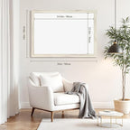 4 THOUGHT Dry Erase Board, 24 x 36 in Magnetic Whiteboard White Vintage Wood Frame Wall-Mounted White Board Decorative Notice Board for School, Office, Home, 8 Magnets 4 Markers 1 Eraser