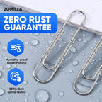 Paper Clips, Zomilla 1000 Pcs Paperclips (10 Boxes of 100 Each), 1-2/7" Medium Paper Clip, Rustproof 1.3 Inches Metal Paper Clip for Office, School, Home - Silver