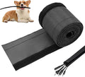 3/4" - 6.6FT Hook and Loop Cable Sleeve, Dog Cat Cord Protector Waterproof Split Sleeving for USB Computer Office Automotive Audio Cables - Protects Cables from Pets Chewing - Black