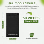Premium Shipping Mailers 6x9 inch - Double-Sealed Mailing Bags, Industrial Strength Mailers, Reusable Multi-Layer Corn Starch Based Material, Small Business Shipping - 50 Pack