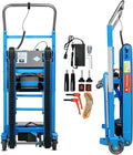 Electric Stair Climbing Dolly, 1250W Electric Stair Climbing Hand Truck, 900lbs Max Load Capacity, 3 Mode Folding Stair Climber Hand Trucks with Telescopic Handle for Moving Furniture (Blue+Black)