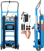 Electric Stair Climbing Dolly, 1250W Electric Stair Climbing Hand Truck, 900lbs Max Load Capacity, 3 Mode Folding Stair Climber Hand Trucks with Telescopic Handle for Moving Furniture (Blue+Black)