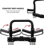 Olympia Tools 440 LB Aluminum Folding Hand Truck with Telescoping Handle - Foldable Moving Furniture Trolley Dolly Cart with 2-Wheels & Ergonomic Handle - Collapsible Hand Trucks for Home, Office