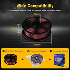 FLASHFORGE Rapid PETG Filament 1.75mm Metallic Red, Max 600mm/s High Speed Printing, 3D Printer Filament 1kg Spool, Dimensional Accuracy +/- 0.02mm, Fits Most 3D Printers