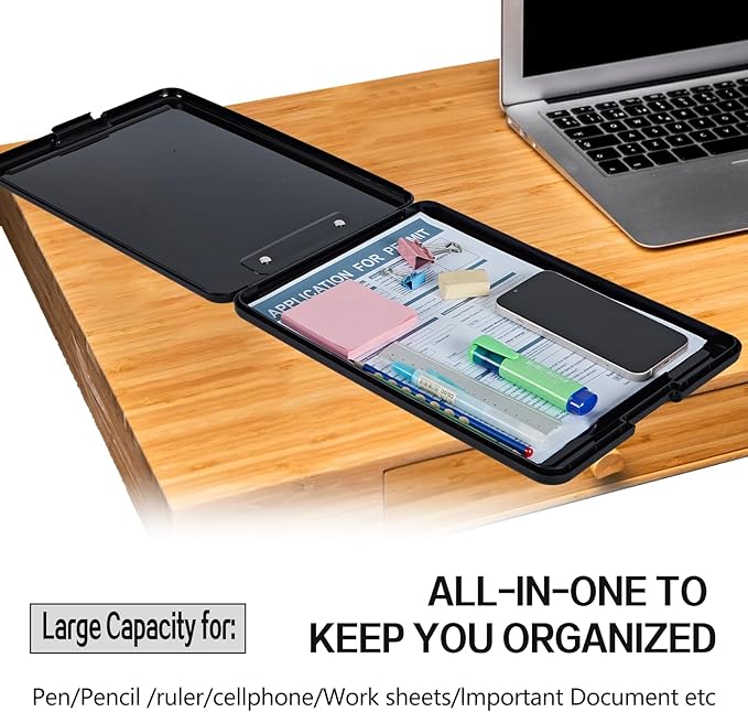 A4 Clipboards,Heavy Duty Waterproof Nursing Plastic Folder Clipboard with Storage Clip Boards,File Folder Storage Box Clipboard Case for Teacher,Doctor,Offices,Moon Star Galaxy Florals