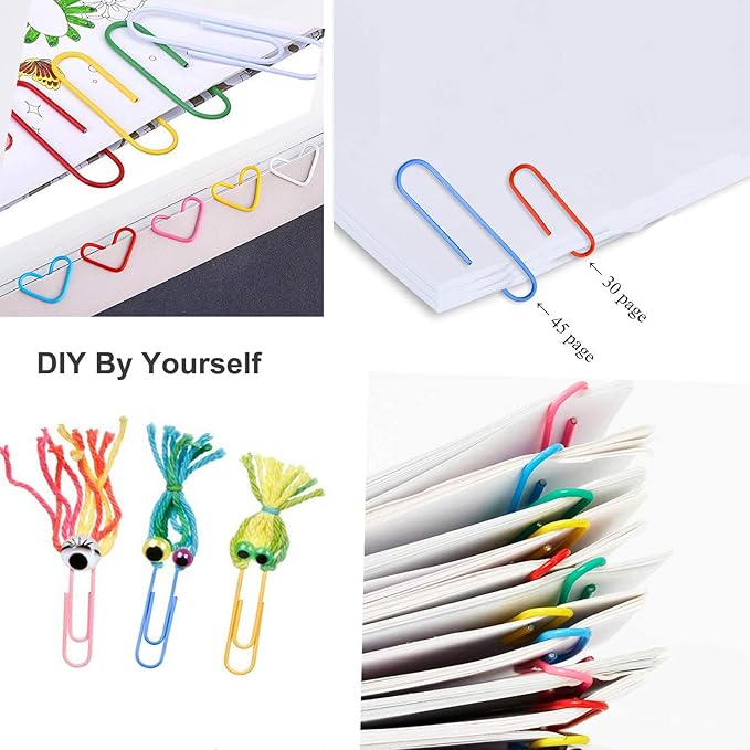 Paper Clips?100PCS Paper Clips Large 2 Inch (50mm), Durable & Rust Resistant Colored Paper Clips Ideal for Office School and Personal Document Organization