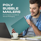 Green Large Poly Bubble Mailers 9.5x14.5 inch #4 | Self Seal Padded Envelopes Cushioned Bubble Mailer | Usable Size 9.5x13.5 | WaterProof | Lightweight mailing Shipping Bags | 200 Pack Bulk