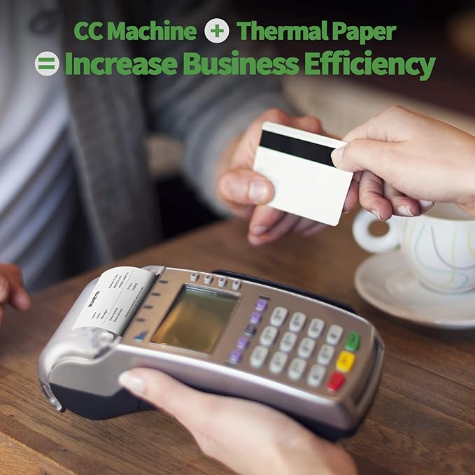 MUNBYN 2 1/4 x 50ft Thermal Paper (10 Rolls), BPA Free Receipt Paper, 58mm Thermal Receipt Papers Fits 58mm Mini Thermal POS Printer & Square Terminal Credit Card Machines