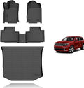 KELCSEECS® Floor Mats & Cargo Liner Custom for Jeep Grand Cherokee 2016-2021/ Grand Cherokee WK 2022 2023 (Non L) All Weather Protection TPE Floor Liners Front& Rear Row Full Set Accessories Black