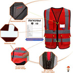A-SAFETY 6XL 7XL 8XL Big and tall red safety vest 6xl 7xl 8xl