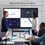 75" Smart Board, 4K UHD Interactive Whiteboard, Digital Touchscreen Smartboard with Open App Ecosystem & Dual System, Ideal for Classroom, Home, Office, Business (Wall Mount Included)