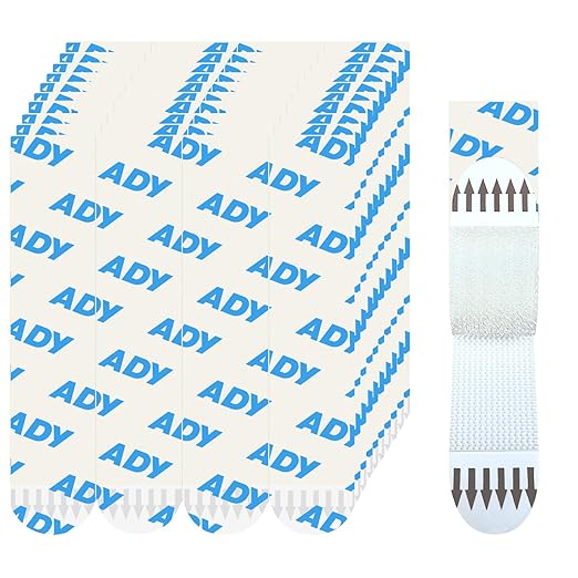 ADY Picture Hanging Strips Heavy Duty 40Pairs，Damage Free Removable Picture Hangers, Refill Adhesive Strips for Rent Room, Hook and Loop Strips Mounting Tape for Painted Wall