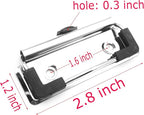 10 Pack Clipboard Clips 2.76" Mountable Metal Clipboards Hardware with Rubber Grip and Hanging Hole