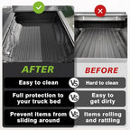 TripleAliners Truck Bed Mat Compatible with 2009-2025 2026 Dodge Ram 1500 & 2019-2024 Classic Accessories 5'7'' Perfectly Flush All Weather Protection TPE Heavy Duty Cargo Mat (Won't fit Rambox)