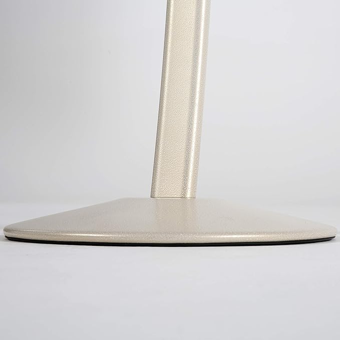 M&T Displays Curved Menu Board, 11x17 Pedestal Sign Holder White Pearlic Floor Standing Aluminum Front Loading Easy Open Poster Message Advertisement Holder For Restaurant Cafe Hotel