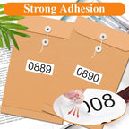 0001-2000 Pieces Inventory Number Sticker, 2 Roll Consecutively Numbered Labels Waterproof Tag, Self-Adhesive Numbered Sticker for Storage Classification Supplies (1.5 x 0.79 Inch)