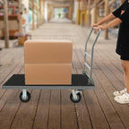 Heavy Duty Foldable Platform Truck Cart with 4 Wheels,44'' L x 28'' W Steel Rolling Flat Cart Push Cart Dolly Large Hand Truck Dolly 2500LBS Capacity Moving Hand Dolly for Groceries,Garage,Warehouse