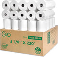 Phenol-Free 3 1/8 x 230 Thermal Paper Receipt Rolls, Thermal Printer Paper 50 Rolls, Pony Packaging BPA Free for Clover POS Cash Register Printers