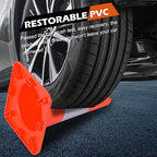 8 Pack 12" Traffic Safety Cones with Reflective Collars, Orange Construction Cone, Restorable Parking Cones, Heavy Duty Road Cones for Parking Lot, Traffic Control, Driveway Road Parking
