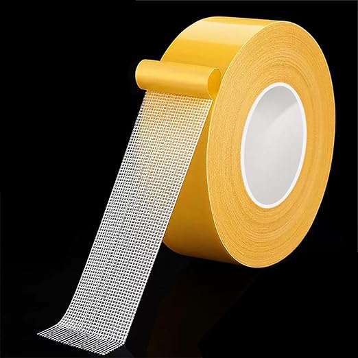 CHENYA Double Sided Tape Heavy Duty,1.18" X 66 Ft,High Tack Strong Wall Adhesive with Fiberglass Mesh,Super Sticky Resistente Clear Strong Mounting Tape for Crafts,Carpet,Picture