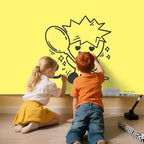 Magnetic Glass Whiteboard - 48"x36" Frameless Glass Dry Erase Board for Walls, Office, School & Home - Yellow