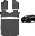 Hutisya-Floor Mats & Cargo Liner Set Fit for Honda Passport 2019-2025 All Weather Protection Anti-Slip & Durable TPE Full Set Liners Automotive Accessories-Black