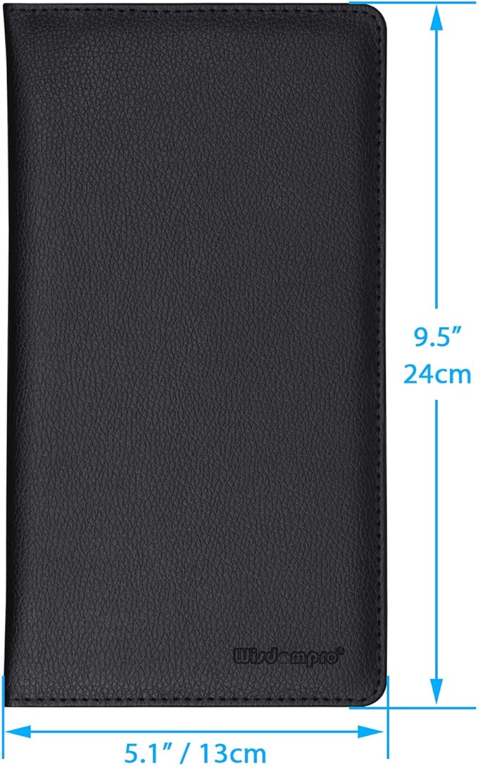 Wisdompro Car Document Holder Organiser, PU Leather Vehicle Insurance and Registration Holders Wallet Case for ID Card, Driving Licence, Key Contact Information Cards