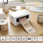 Ctosree 500 Pcs/ 1 Roll Thermal Sticker Labels Self Adhesive Direct Thermal Labels Multipurpose Printer Stickers for DIY, Name Tag (Flower,2 Inches,Brown Gradient)