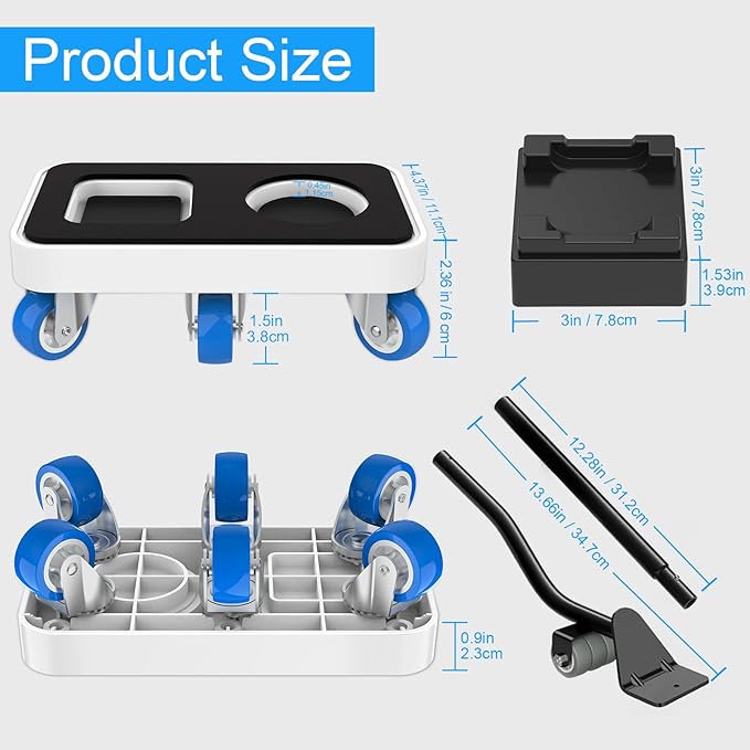 Furniture Dolly with Dual Groove Design: Furniture Sliders with 6 Wheels - for Various Types of Furniture Legs - for Moving Heavy Duty Sofa Bed - Load Capacity Up to 950lb