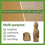 Moving Dish Packing Kit Plate Protector Sleeve, Packing Supplies for Dishes Glass, Honeycomb Wrapping Paper Roll 15 inch x300 Feet Large Bubble Cushion Wrap Shipping Material for Fragile Items