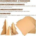 100 Pcs Corrugated Cardboard Sheets Set Corrugated Packaging Pads Paper Flat Cardboard Filler Inserts Sheet Pads Rectangle for Delivering Packing Separators Art Crafts Supplies (Brown, 12 x 12 Inch)