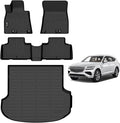 AIPOIL® Floor Mats & Cargo Liner Set for 2021-2026 Genesis GV80 (Only fit 5 Seats) All Weather Protection TPE Anti-Slip Automotive Full Set Custom Car Mats Accessories - Black