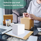 Eupako 30 Pack Small Shipping Boxes Assorted Sizes, 4x4x4 & 5x5x5 & 6x6x6 10 PCS Each Small Boxes, White Corrugated Box Mailers, Cardboard Boxes for Packaging Small Business, Mailing