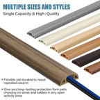 Floor Cord Covers for Wires 10FT Cable Hider Wire Cover Self Adhesive Cord Hider Floor for Offices, Homes, Workshops, Warehouses Cable Cavity 0.39" W x 0.27" H