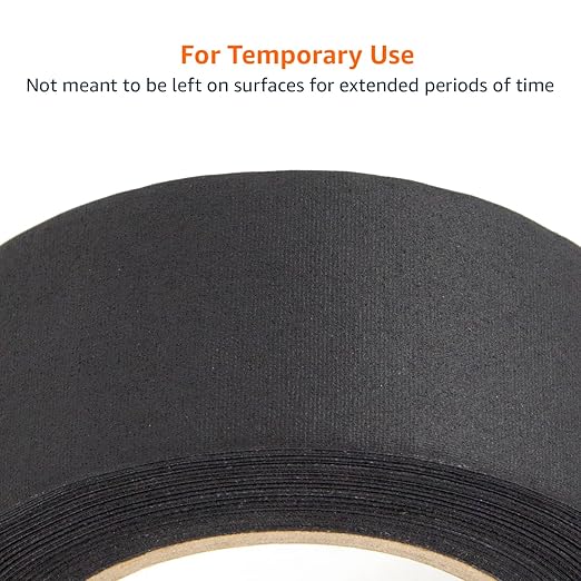 Amazon Basics No Residue, Non-Reflective Gaffers Tape - 3 inch x 90 feet, Black