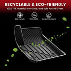 LASFIT Floor Mats for Cadillac XT4 2019-2025, All Weather TPE Custom Fit Automotive Floor Mats for Cars, 1st and 2nd Row Car Floor Mats Full Set for Cadillac XT4 Accessories, 3 PCS, Black